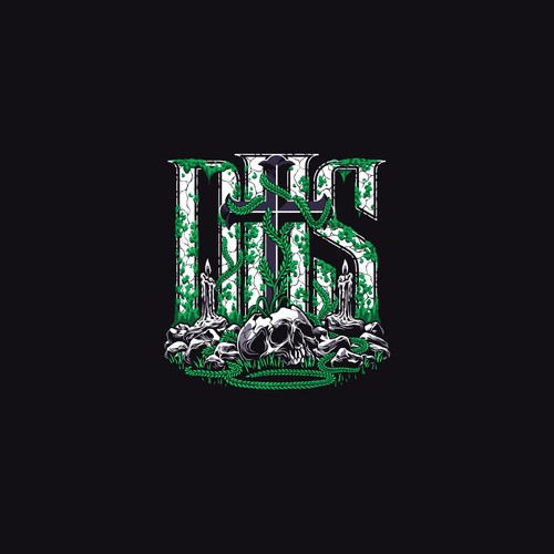 Skull and Cross Monogram Logo
