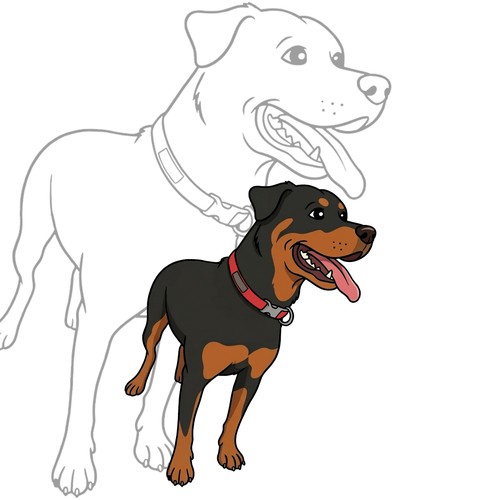 Dog illustraton mascot