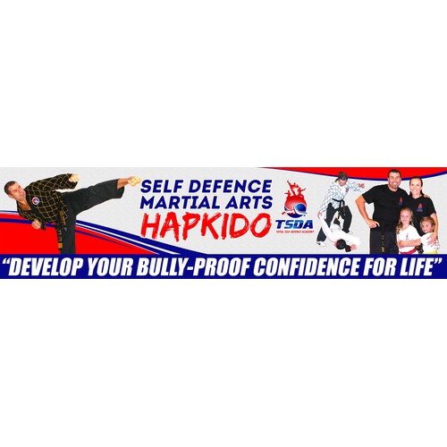 Create a eye-catching billboard for Total Self Defence Academy!