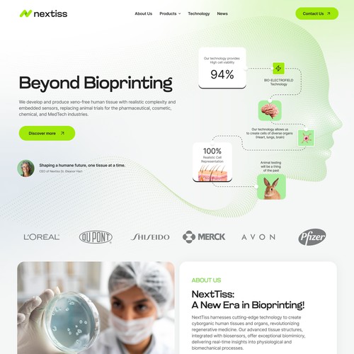 Biotech Company Website Design