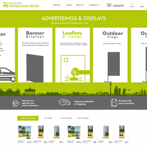 Advertising and Displays Website redesign