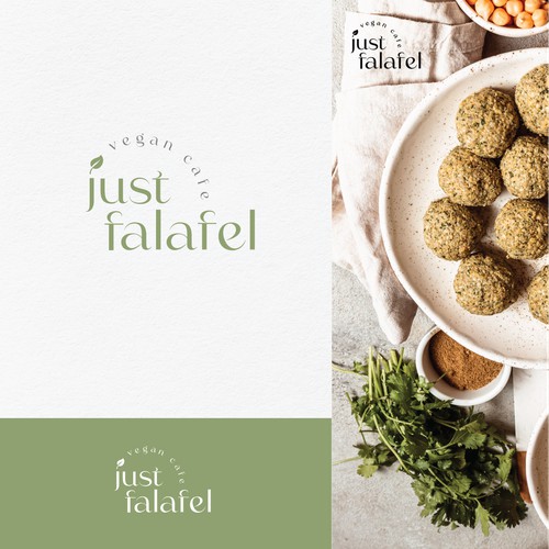 Logo concept for Just Falafel Vegan Cafe