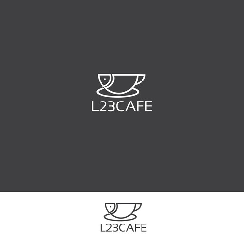 logo concept for cafe on the lake