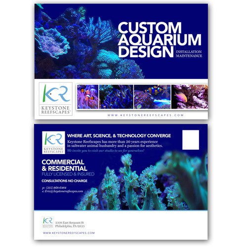 Keystone Reefscapes Postcard Design