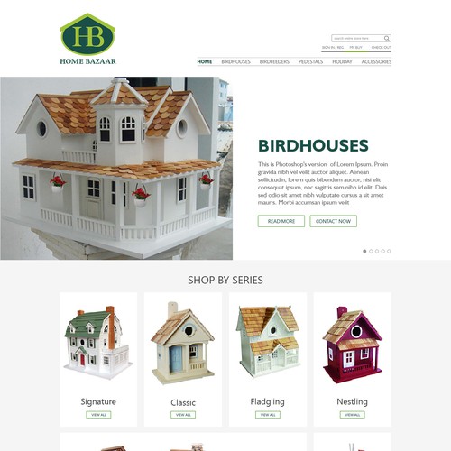 New website for Home Bazaar Inc, 