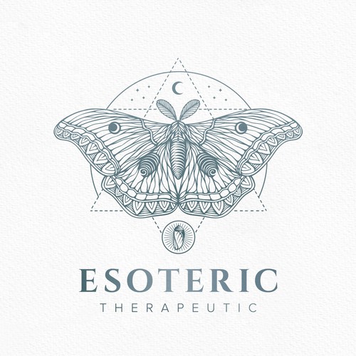 Esoteric Butterfly Moth Geometry Logo