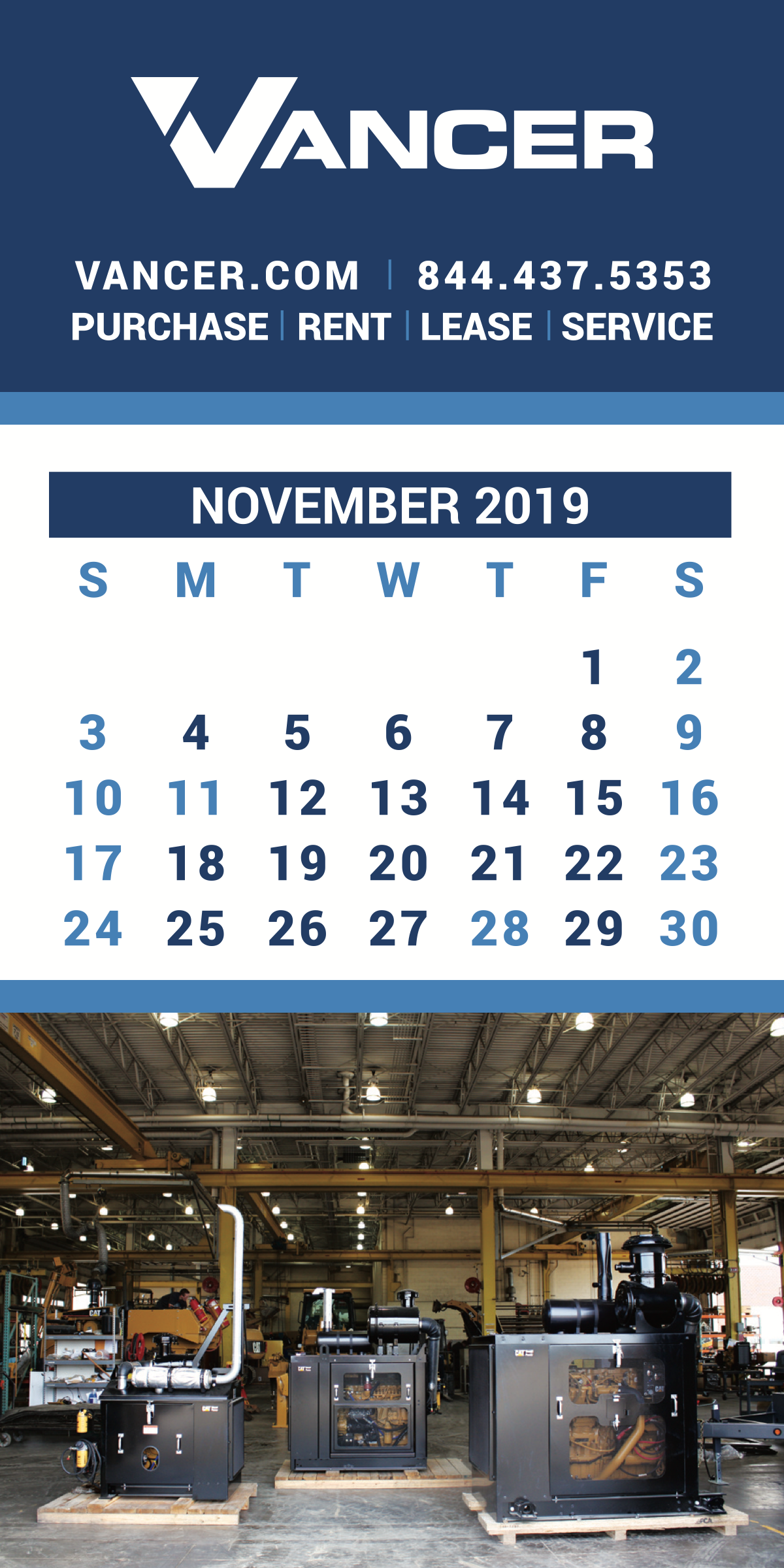 2019 Calendar Layout