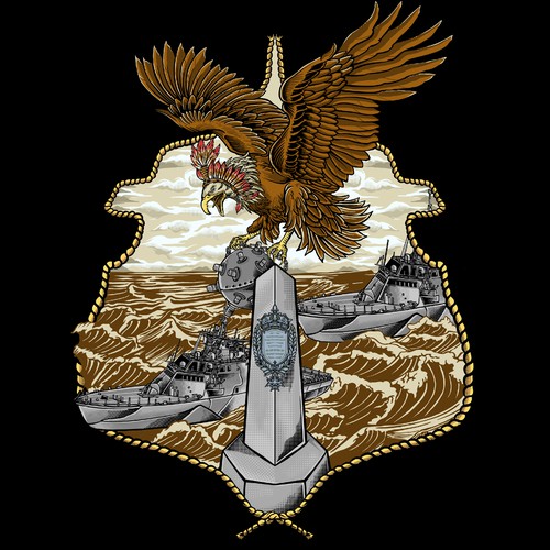 Animated illustration of an eagle for a military unit
