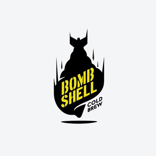 Bold logo design for Bombshell cold brew