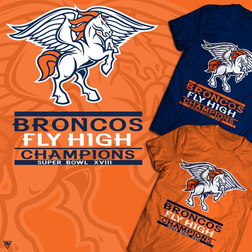 SUPER BOWL CHAMPIONS T-shirts logo for Denver Broncos
