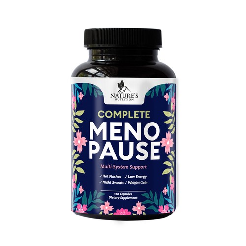 Menopause Supplement Label Design