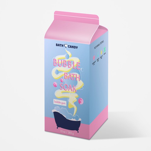 Bubble Bath Milk Carton Design