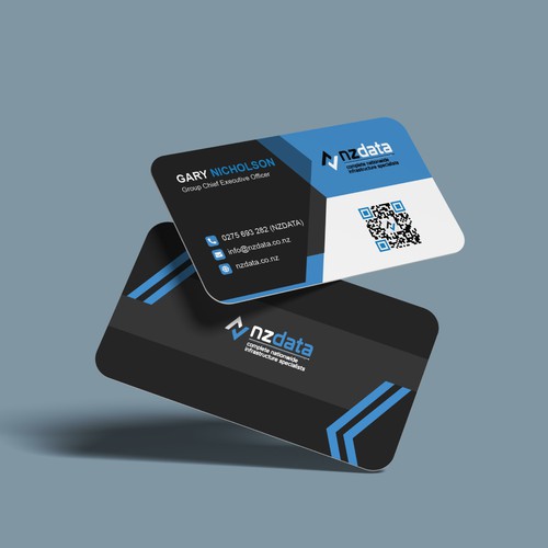 Business Card Design for NZData Group Chief Executive Officer