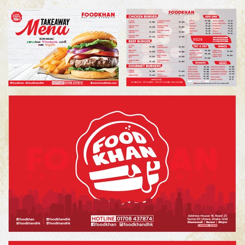 Menu and Leaflet Front page