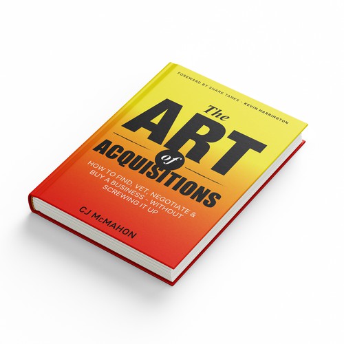 Bold, Modern Business Book Cover for “The Art of Acquisitions”