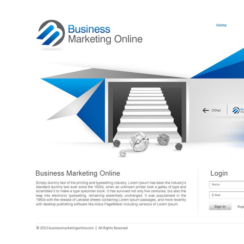 New website design wanted for BUSINESS MARKETING ONLINE