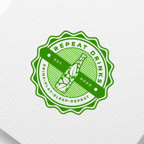 Organic logo concept for Repeat Drinks!