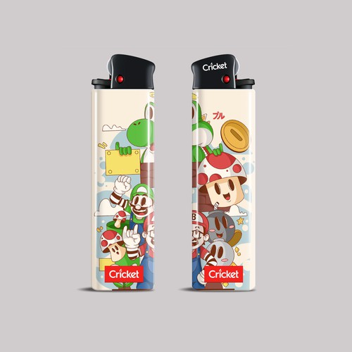 Cricket label Illustrarion