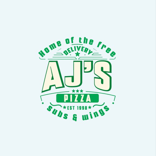 AJ'S Pizza - Restaurant Logo Design