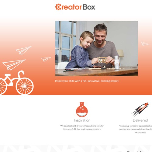 Create graphic and illustrative elements for the CreatorBox Website