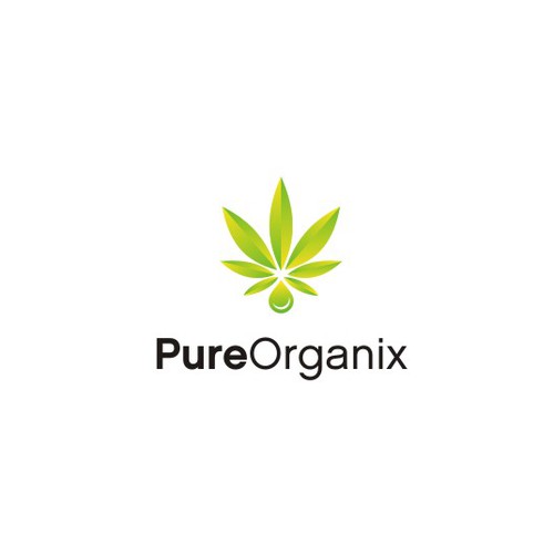 Modern logo with an organic feel for cannabis derived food products