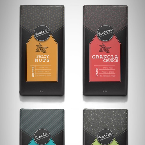 Packaging design for Sweet Eats Artisan Chocolate