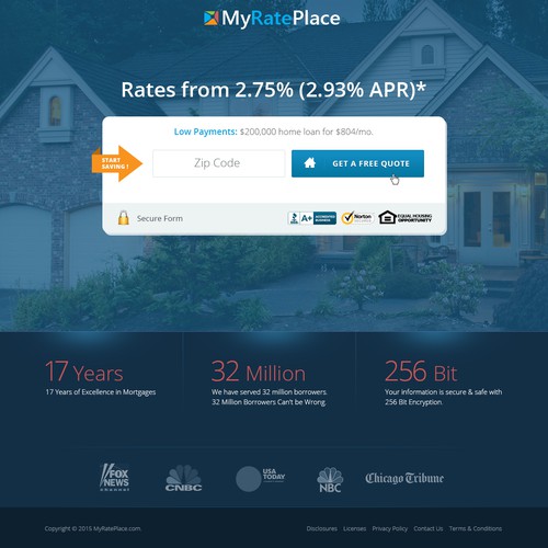 MyRatePlace Landing Page