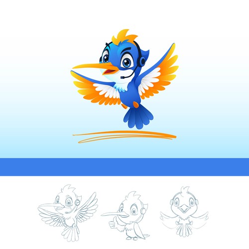 Humming Bird Mascot