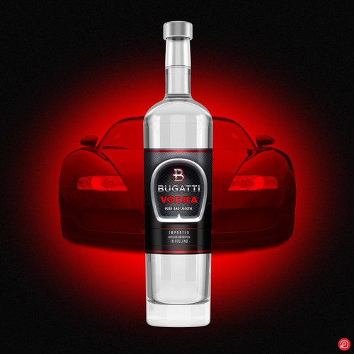 Winning design for vodka label