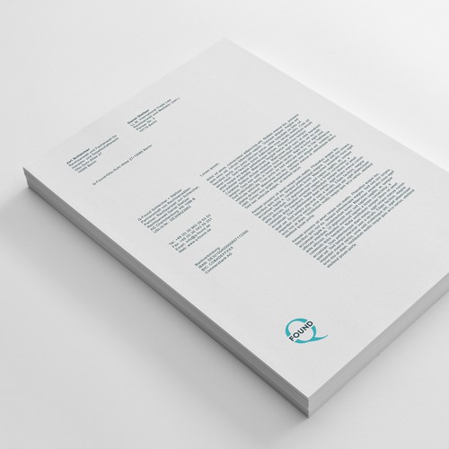 Letterhead And B Cards Design For Q-Found
