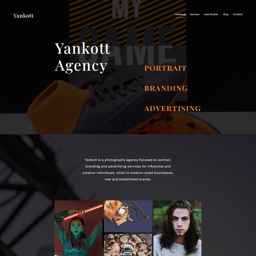 Website design for photography agency