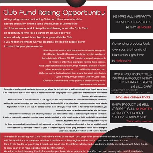 New postcard or flyer wanted for Whycycle Imports