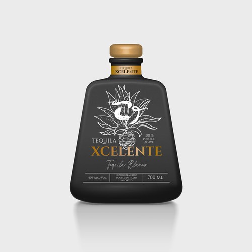 Luxurious design for our premium spirit "Tequila Xcelente"