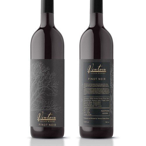 Premium red wine label