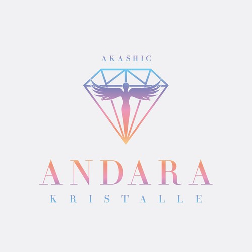 Elegant logo for Akashic Jewelry crystals