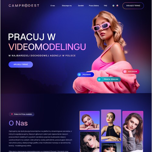 Video Modelling Agency Website (Figma)