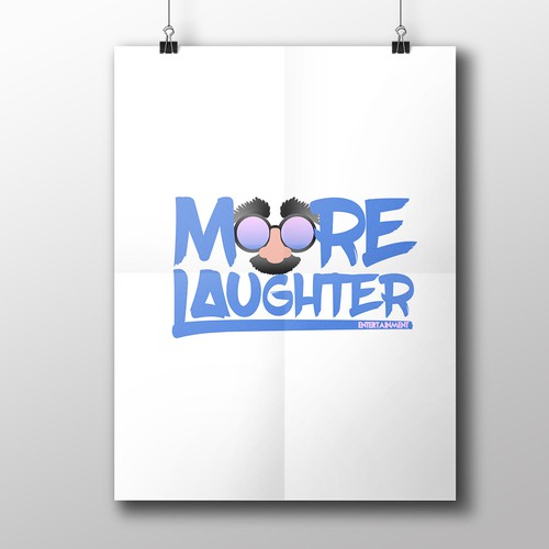 logo concept for moore laughter entertainment