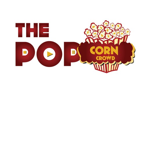 Logo design for a gourmet popcorn business.