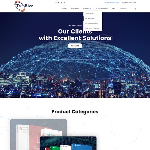 TresBizz Homepage Design