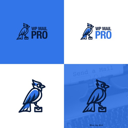 Blue Jay Bird Logo