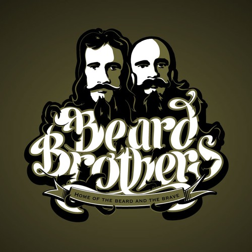 Create a recognizable logo for a tough guy style beard care company with a military flair.