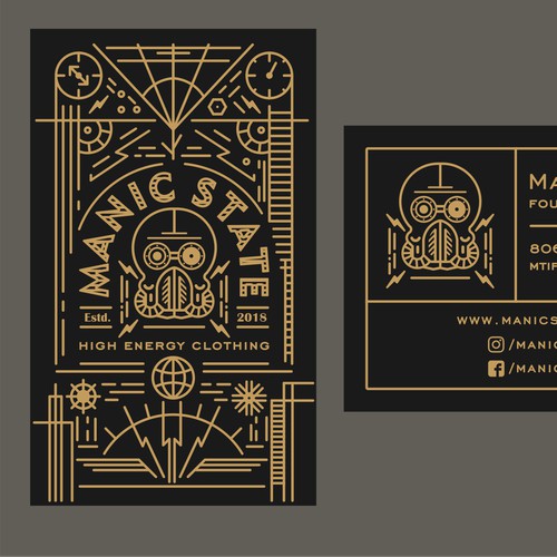 Business Card Design for Manic Cloth