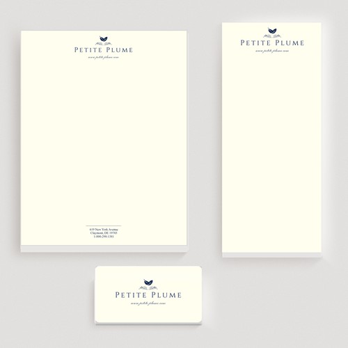 Create an elegant business card and stationary for a luxury sleepware company