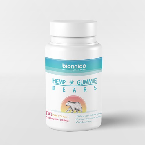 Hemp Gummie Bears label