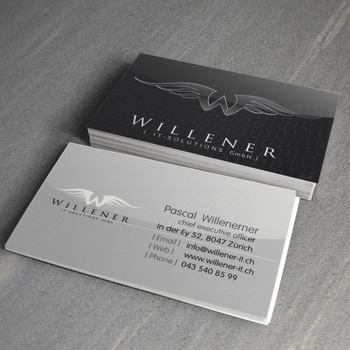 New business card for Willener IT Solutions