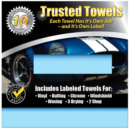 Auto Detailing Towel Packaging Design 