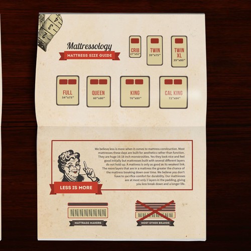 Vintage brochure for Mattress Makers
