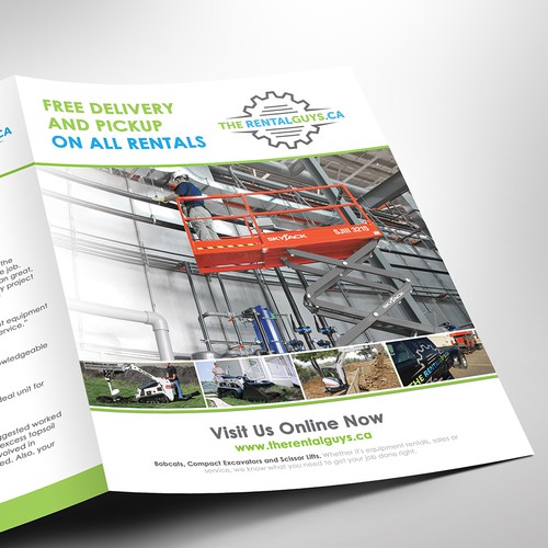 Bi-fold brochure for equipment rental company