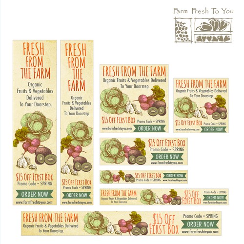 Banner Ads for Farm Fresh To You