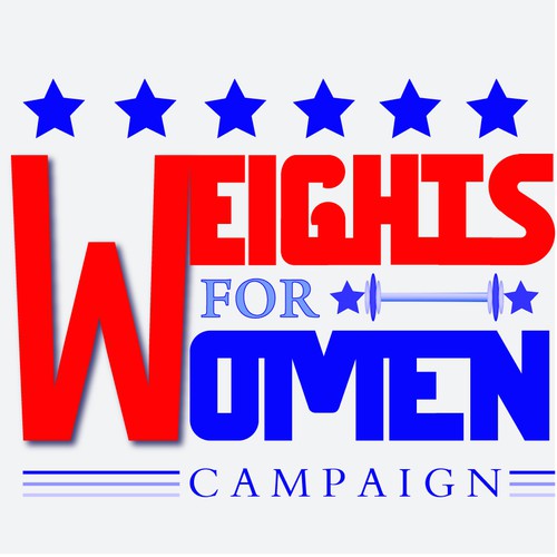 Classic political campaign Logo for "Weights for Women"